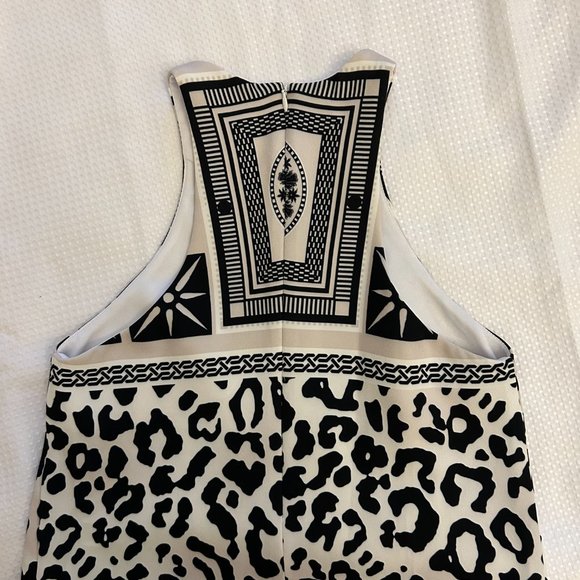 Shona Joy ivory midi dress, as new, animal print, size 6 or size 8 - Picture 5 of 9